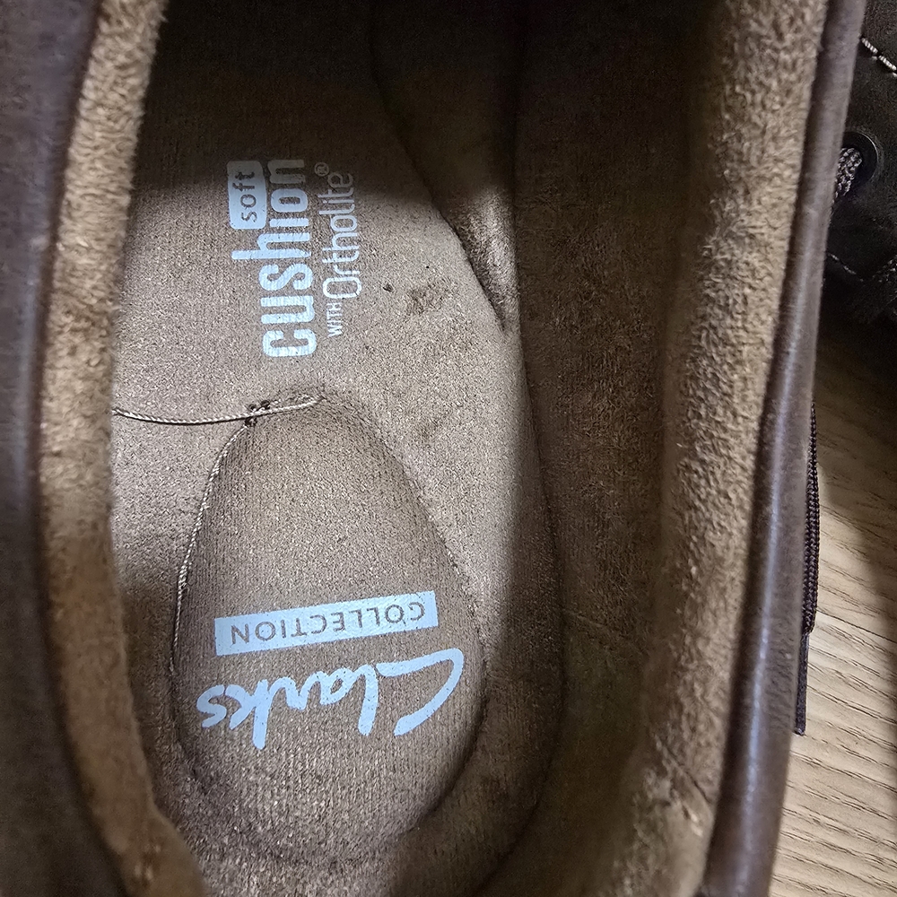 Clarks Men's Smooth Brown Leather Lace-Up Oxford Dress Shoes, Size Us 11M - Picture 9 of 11